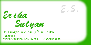 erika sulyan business card